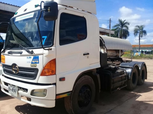 หัวลาก Hino 260 แรง ปี 49 พร้อมหางเซมิดัมพ์ 3 เพลายาว 9.20 เมตร ทะเบียนพร้อม