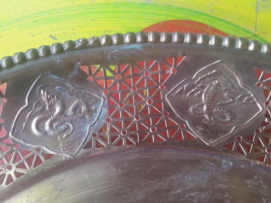 ถาดทองเหลือง ขนาด 18 " ลายเทพพนม 12 นักกษัตริย์ ฉลุลาย สวยๆๆ ใบละ 2,500