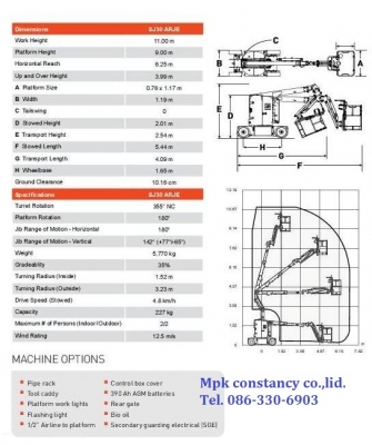 Skyjack Boom Lift SJ30 ARJE