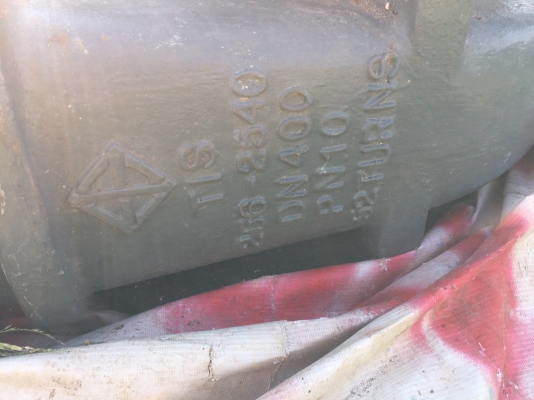 จำหน่ายเกทวาล์ว 16 นิ้ว มอก. DN400 14,450 ขายลดครึ่งราคาของใหม่