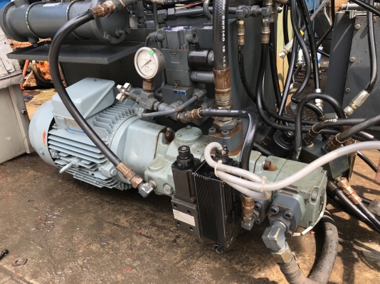 ขายชุดปั้มน้ำมันไฮโดรลิคหัวปั้ม 2ตอน Yuken ขนาด 10HP. 380V Made in Japan ทั้งชุด สภาพสวยมาก วาล์วคอนโทรล 24VDC 3ชุด พร้อมอุปกรณ์ครบ พร้อมใช้งาน