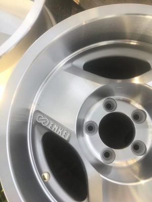 ล้อ Enkei 15x8.5   5.114.3 et-30 ทำสี ปัดเงาใหม่   สภาพพร้อมใช้ สวยๆ หนาๆ
