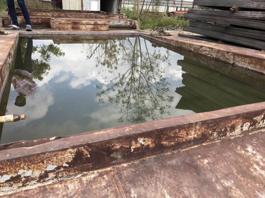 ขายค่ะ!! โป๊ะแบคโฮ 120  พื้นที่ทั้งหมด กว้าง 3.45 ยาว 8.7 เมตร พื้นที่ลง แบคโฮ กว้าง 2.45 เมตร ยาว 3.95 เมตร สภาพพร้อมใช้ค่ะ