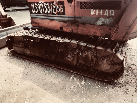 ขายรถดันแบ็คโฮ HITACHI KH40 เครื่อง ISUZU 4 สูบ กระบอกไฮดรอลิค2กระบอก