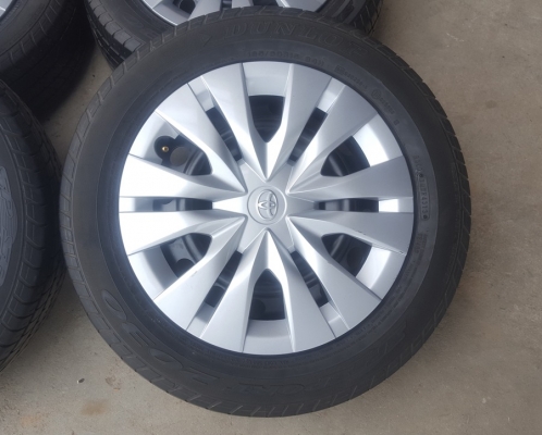 ขายล้อกะทะ15 TOYOTA VIOS 4รู100ยาง+ฝาครอบ 4 ล้อ
