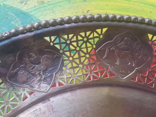 ถาดทองเหลือง ขนาด 18 " ลายเทพพนม 12 นักกษัตริย์ ฉลุลาย สวยๆๆ ใบละ 2,500