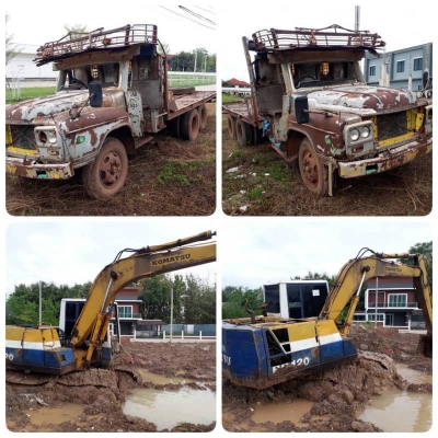 ขายคู่ 425,000 บาท KOMATSU PC100-5 + ISUZU หัวยาว เครื่อง 6BB1-145 แรง (ไม่มีเล่ม). สภาพพร้อม ใช้  รถอยู่ จ.ขอนแก่น โทร&amp;ไอดีไลน์ 0610710295