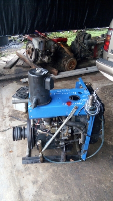 เครื่องไอซากิ 2 สูบ 13 แรง เก่าญี่ปุ่น พร้อมใช้ พร้อมแท่นเครื่อง ราคา19500 บาท