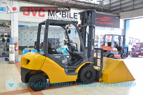 ขายรถโฟล์คลิฟท์มือสอง KOMATSU รุ่น FG20HC-573134 นำเข้าจากประเทศญี่ปุ่น 100\% ไม่เคยใช้งานในไทย