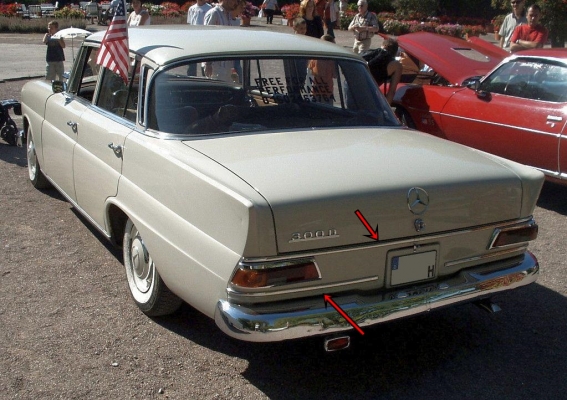 คิ้วใต้ฝากระโปรงหลังเบนซ์หางปาล w110