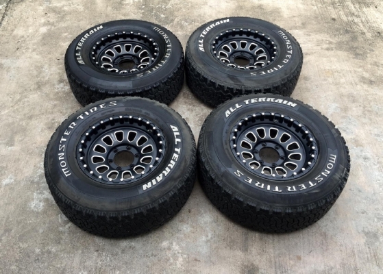 ล้อLensoแท้ Monster ยางMonster Tires AT สภาพใหม่น้องป้ายแดง ทั้งชุด