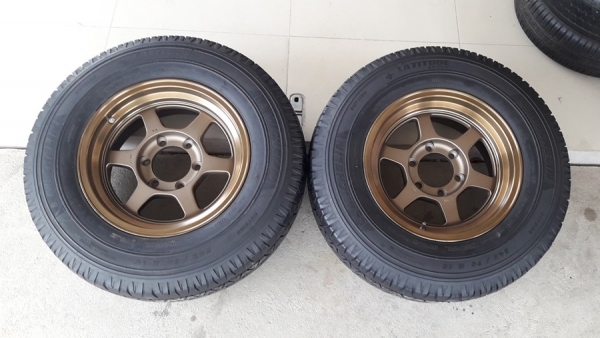 ล้อใหม่TE37 ขอบ16 6รู พร้อมยาง245/70/16 ปี14  4 ล้อ