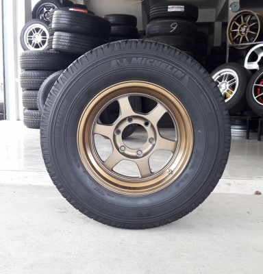 ล้อใหม่TE37 ขอบ16 6รู พร้อมยาง245/70/16 ปี14  4 ล้อ