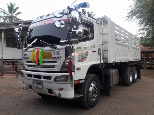 Hino 380 แรง ปี 56 แม่เดี่ยวกระบะดัมพ์สามมิตร มีระบบลากพ่วง มี2คัน