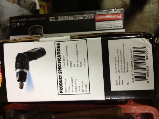 ไขควงไร้สาย Euro X 3.6v