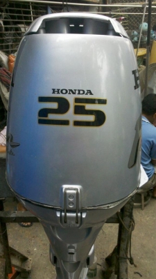 เครื่องเรือ Honda 25HP เครื่อง 4จังหวะ หาง23นิ้ว พร้อมใช้งาน