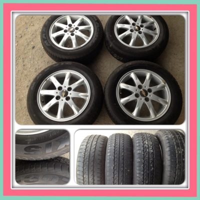 ขายแม็กเดิม Cheprolet Aveo ขอบ14 4รู100+ยางปี11 ราคา 3500 บ. ถูกกมากก**