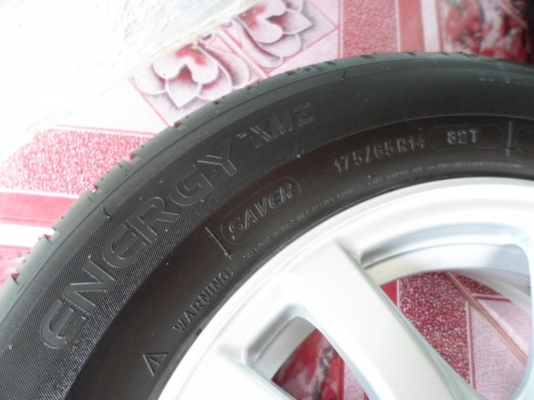 ล้อHONDA Brio(ปลายปี12) แม็กพร้อมยาง(ดอกสวย) ขาย ยกชุด 7,000฿