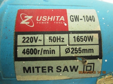 เครื่องตัดไม้แบบปรับองศาได้10นิ้ว ZUSHITA GW-1040 สภาพใหม่ ราคาถูก เครื่องตัดไม้แบบปรับองศาได้10นิ้ว ZUSHITA GW-1040 สภาพใหม่ ราคาถูก