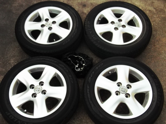 ล้อ15Vios 4รู100 + ยาง Dunlop 185/60/15 ปี09