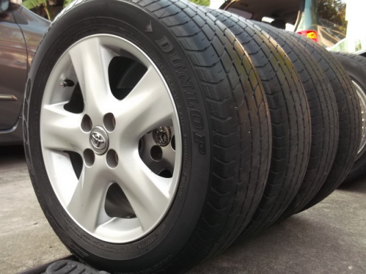 ล้อ15Vios 4รู100 + ยาง Dunlop 185/60/15 ปี09 ล้อ15Vios 4รู100 + ยาง Dunlop 185/60/15 ปี09