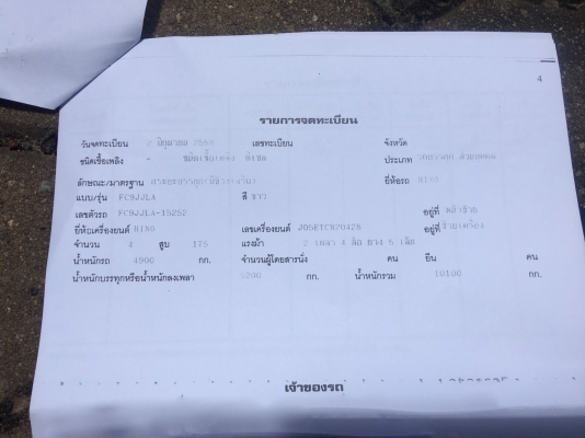 รถฮีโน่ 6 ล้อ ( รั้ว ) ไม่ดั้ม FC9J 175 แรงม้า. ปี 58. , ( รถทำงาน 17x,xxx กม. ) สนใจติดต่อ 081 - 60
