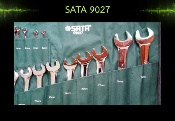 SATA 9027 ประแจแหวนข้างปากตาย 23 ตัวชุด