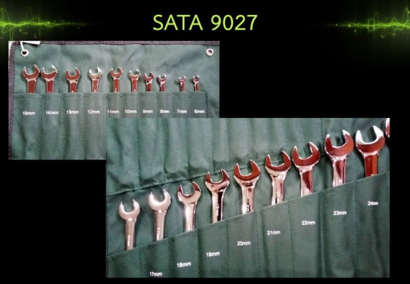 SATA 9027 ประแจแหวนข้างปากตาย 23 ตัวชุด