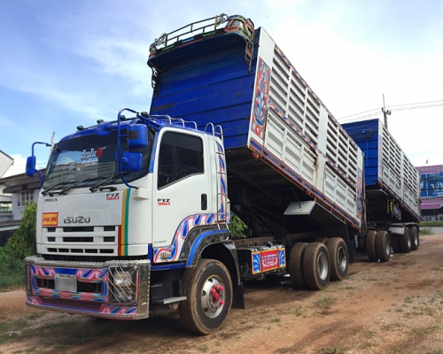 ฝากขายรถพ่วง DECA 360แรง ปลายปี 56 ดั้มพ์เกษตร ใส่ของได้ 30ตัน700กก. สภาพเดิมๆ