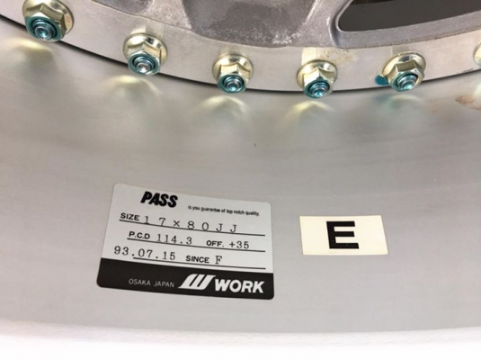 ขายล้อใหม่เก่าเก็บ WORK MADEL 3 ชิ้นแท้17&quot; F7&quot;+34 R8&quot;+35 4/114.3 ประมูลญี่ปุ่น