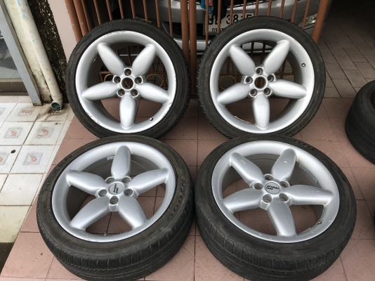 ล้อเเท้ PROJEKTZWO 18หน้า8ครึ่งหลัง10อ๊อฟ39 5รู112เก่านอกสภาพเดิมๆ