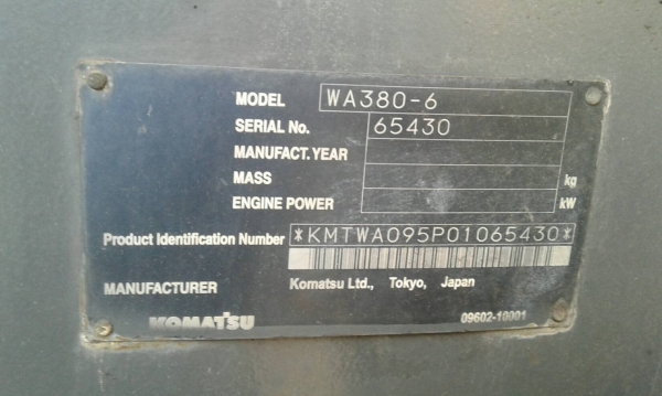 WA380-6 พร้อมใช้งาน