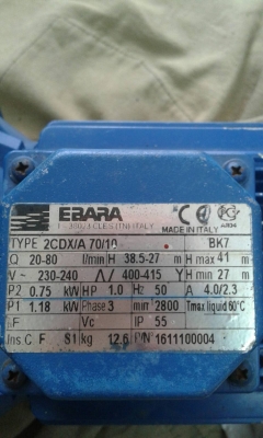 ปั๊มน้ำสองใบพัด EBARA 1HP