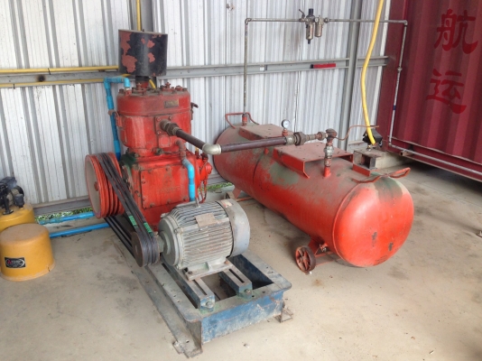 (ปิดการขาย) ปั๊มลม TANABE M-265B มอเตอร์ 15 แรง พร้อมถังลม 600 ลิตร ระบายความร้อนด้วยน้ำสำหรับงานหนักโดยตรง พร้อมใช้งาน