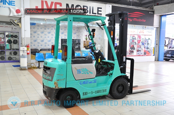 ขายรถโฟล์คลิฟท์มือสอง MITSUBISHI รุ่น FG15-60617 นำเข้าจากประเทศญี่ปุ่น 100\% ไม่เคยใช้งานในไทย