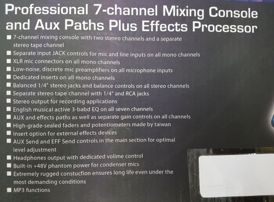 มิกเซอร์ 7 ช่อง Mixer K Power รุ่น KM-502 สภาพของใหม่ ครบกล่อง