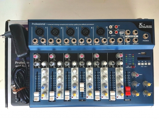 มิกเซอร์ 7 ช่อง Mixer K Power รุ่น KM-502 สภาพของใหม่ ครบกล่อง