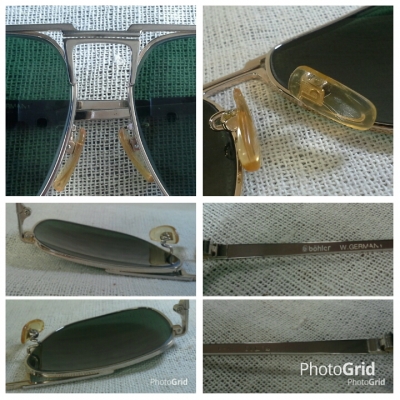 แว่นตาเยอรมันตะวันตกวินเทจ ยุค &#039;80s  โมเดลงามสง่า &#039;สี่เหลี่ยม - นักบิน&#039;  Vintage B&Ouml;HLER handmade in West Germany