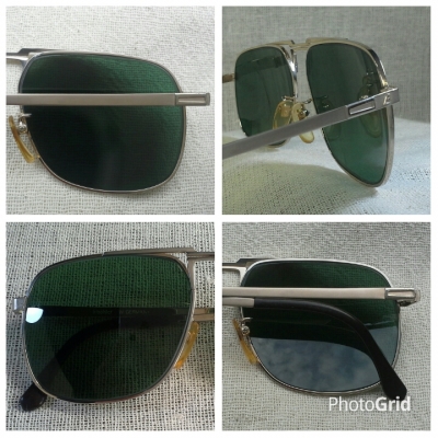 แว่นตาเยอรมันตะวันตกวินเทจ ยุค &#039;80s  โมเดลงามสง่า &#039;สี่เหลี่ยม - นักบิน&#039;  Vintage B&Ouml;HLER handmade in West Germany