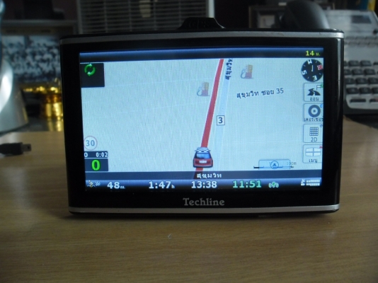GPS TECHLINE รุ่น TL-GP106 ติดรถยนต์ จอ 5 นิ้ว สภาพสวย GPS TECHLINE รุ่น TL-GP106 ติดรถยนต์ จอ 5 นิ้ว สภาพสวย