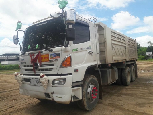Hino 320 แรง ปี 49 แม่เดี่ยวกระบะดัมพ์สามมิตร มีระบบลากพ่วง ทะเบียนพร้อม