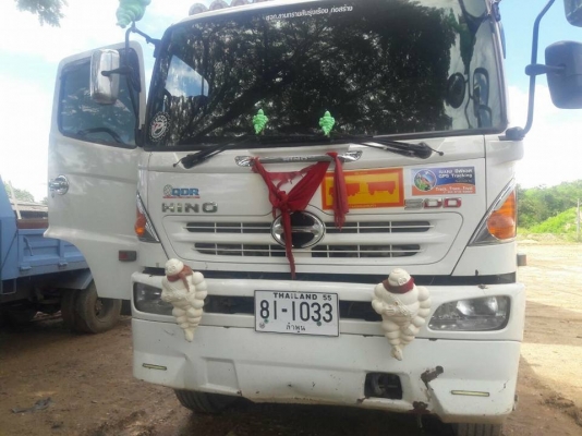 Hino 320 แรง ปี 49 แม่เดี่ยวกระบะดัมพ์สามมิตร มีระบบลากพ่วง ทะเบียนพร้อม