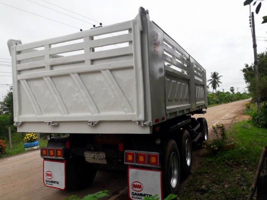 ลูกพ่วงดัมพ์สามมิตรแท้ ปี 54 สามเพลาแท้ ยาว 6.50 เมตร ทะเบียนพร้อม