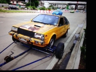 ขายสาลี่ลากรถระบบขึ้นล้อหน้า