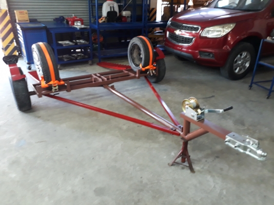 ขายสาลี่ลากรถระบบขึ้นล้อหน้า