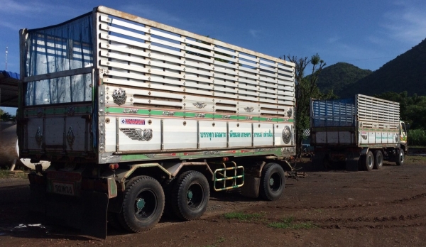 พ่วง 22 ล้อ HINO FM2P สมอทอง 300 แรง เทอร์โบอินเตอร์ ปี 45 กระบะมิเนียมคอกเกษตร - ดั้ม อู่สหกิจ ตัวลูก 3 คานยัด ลงเล่มแล้ว