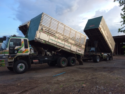 พ่วง 22 ล้อ HINO FM2P สมอทอง 300 แรง เทอร์โบอินเตอร์ ปี 45 กระบะมิเนียมคอกเกษตร - ดั้ม อู่สหกิจ ตัวลูก 3 คานยัด ลงเล่มแล้ว