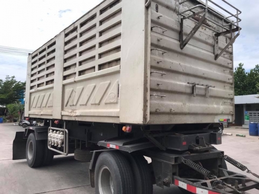 Hino 251 แรง ปี 56 กระบะดัมพ์สามมิตรแม่ลูก 2 เพลา รถวิ่งปาล์ม ไมล์สองแสน