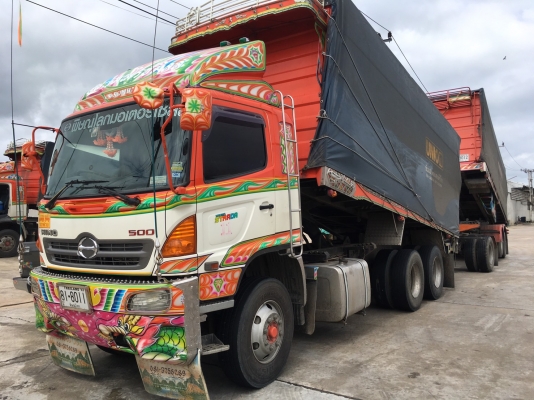 พ่วง 22 ล้อ ฮีโน่ 344 ปี 53 กระบะมิเนียม - ดั้ม อู่ ส.สมบัติ สภาพสวย รถโรงสีเดิม ดูแลดี มีให้เลือก 3 พ่วง  ** รถชุดนี้สวยทุกพ่วง**