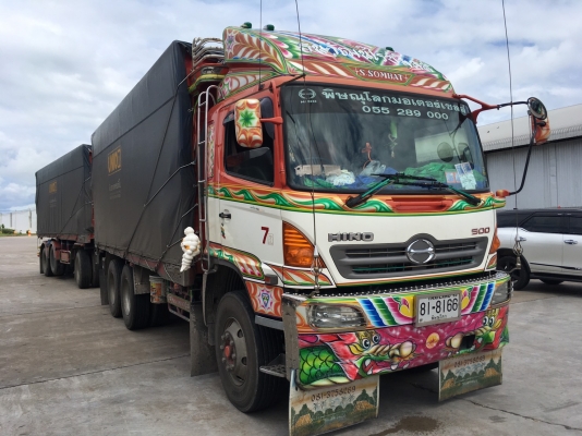 พ่วง 22 ล้อ ฮีโน่ 344 ปี 53 กระบะมิเนียม - ดั้ม อู่ ส.สมบัติ สภาพสวย รถโรงสีเดิม ดูแลดี มีให้เลือก 3 พ่วง  ** รถชุดนี้สวยทุกพ่วง**